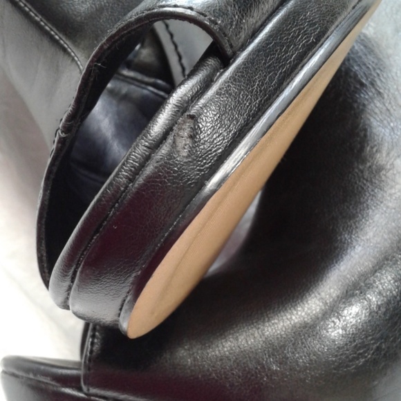 Nine west heeled bootie sz 8 peep toe open side - Picture 7 of 8